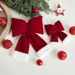 Nouveaux pendentifs en tissu velours bordeaux pour la décoration de l'arbre de Noël et de l'ambiance des centres commerciaux - Product Image 3