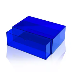 फैक्टरी प्रसंस्करण ऐक्रेलिक नए साल का उपहार बॉक्स डिस्प्ले बॉक्स डस्टप्रूफ भंडारण रंग पारदर्शी ऐक्रेलिक पंप दराज बॉक्स