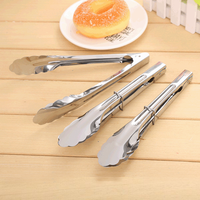 Pinces à pain en acier inoxydable antiadhésives de qualité supérieure - Ustensiles de cuisine ergonomiques pour boulangerie, buffet et usage domestique