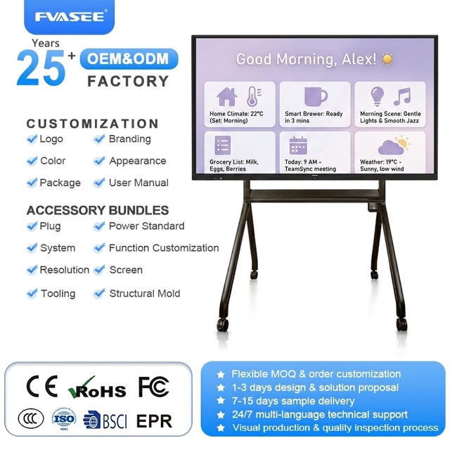 Customize OEM 55 65 75 85 90 98 Inch Smart TV Touch Screen Whiteboard Touch Screen Interactive Smart Board for School Teaching