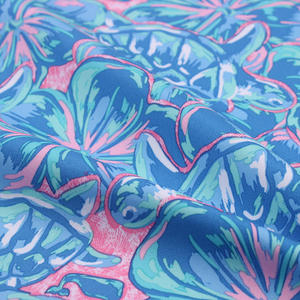 100% полиэстер персиковая кожа цветок лепестки принт для брюк - Product Image 4