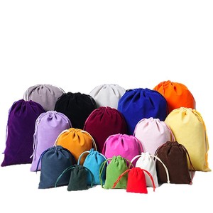 Bolsa de Regalo de Terciopelo con Cordón, Bolsa para Joyería, Bolsa de Embalaje Suave y Lujosa, Multicolor, Reutilizable, con Cierre de Cordón, Envoltorio para Regalo - Product Image 5