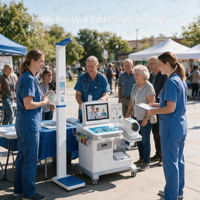 Kiosque de santé à écran tactile en libre-service, kiosque de téléconsultation, kiosque de contrôle de santé, kiosque médical, guichet automatique de santé, analyseur de composition corporelle 3D