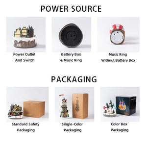 नए प्रबुद्ध कैरोसेल संगीत बॉक्स प्लास्टिक कोरियन कार्टून शैली बच्चों के लिए क्रिसमस उपहार सजावट - Product Image 4