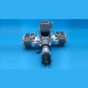 Moteur à essence pour modèle d'aviation DLE170, bicylindre, deux temps, échappement latéral, refroidissement par air naturel, cylindrée 170 cm³, pour drone - Product Image 1