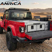 Cuisine de camping pour benne de camion, unités de tiroirs avec réservoir d'eau intégré, modules scellés en aluminium, étanches à l'eau et à la poussière, pour expéditions 4x4, personnalisables