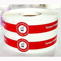 Autocollants adhésifs étanches anti-effraction pour la livraison de nourriture, café, lait, thé, vin, bougies – Scellés de sécurité en papier découpé personnalisable