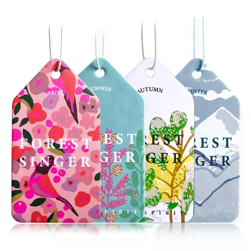 Готов к отправке, индивидуальный бумажный освежитель воздуха, хлопковая бумага, парфюм, ароматизированный ароматизатор с логотипом, автомобильный освежитель воздуха