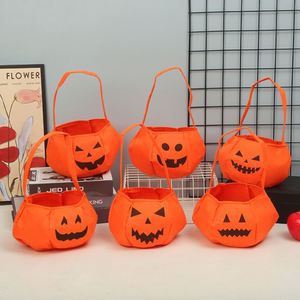 Bolsa de Calabaza 3D de Halloween, Accesorio de Ambiente Festivo de Bruja y Fantasma para Niños, Bolsa de Mano de Tela No Tejida, Suministros Navideños - Product Image 3