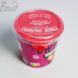 Récipient d'emballage en plastique de 350ml <span class=keywords><strong>Pot</strong></span> de <span class=keywords><strong>yaourt</strong></span> en PP congelé avec cuillère à couvercle - Product Image 4