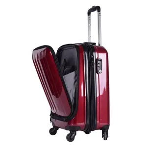 President PC Luxury 20" Polycarbonate Luggage High end Suitcase With Rolller Designer Front Open Laptop Luggage Famous Brands