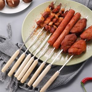 Brochetas de <span class=keywords><strong>Acero</strong></span> <span class=keywords><strong>Inoxidable</strong></span> 304 de Alta Calidad para <span class=keywords><strong>Barbacoa</strong></span>, Camping, Picnic, Herramientas de Cocina y Repostería - Product Image 2