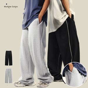 280GSM hommes Style décontracté doux sport <span class=keywords><strong>pantalon</strong></span> haute qualité tissé <span class=keywords><strong>treillis</strong></span> Double mi conception OEM Service pli uni teint Long - Product Image 1