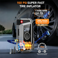 Fabricant OEM&ODM – Démarreur de batterie portable 4-en-1 avec compresseur d'air, booster de démarrage 12V pour voiture et batterie externe avec pompe à air