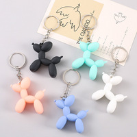 Porte-clés pendentif chien ballon 3D créatif et mignon, série dessin animé DIY, accessoires en PVC imperméable avec impression UV
