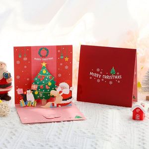 Cartes de vœux 3D en papier découpé au laser, mini carte pop-up de Noël - Product Image 4