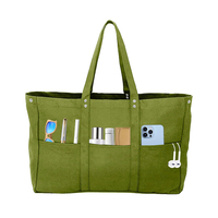 Sac de courses extra large personnalisé avec logo imprimé, recyclable, écologique, fermeture éclair, pour supermarchés, épicerie, plage, voyage, gym