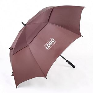Extra <b>Large</b> Windproof Golf <b>Umbrella</b> - Automatic Open Double Canopy Vented Oversized Design for Maximum Rain and Wind Protection - Product Image 1