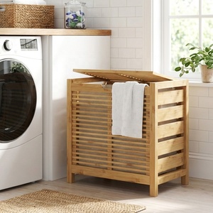 Cesto de <span class=keywords><strong>Ropa</strong></span> Sucia Grande, Bolsa de Oxford, Cesto de <span class=keywords><strong>Ropa</strong></span> Sucia de Bambú para Baño con Tapa - Product Image 5