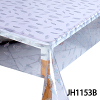 Nappe de table en PVC transparente, résistante à l'eau et à l'huile, avec motif floral à clipser, or et argent, personnalisable, de fabrication directe