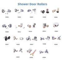 Différents types de douche cabine coulissante partie porte en verre roue de roulement salle de bain application porte en verre simple poulie à double rouleau