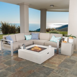 Elegante Conjunto de Sillones de Jardín de Aluminio Cepillado para Hotel, Muebles Modernos de Exterior, Sofá de Patio de Acero Inoxidable - Product Image 2