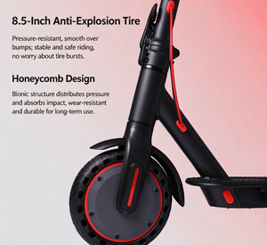 Patinete Eléctrico Plegable Ligero de 8.5 Pulgadas, 2 Ruedas, para Adultos, Control por Aplicación, Motor de 350W, Alcance de 25-35 km, Capacidad de 120 kg - Product Image 3