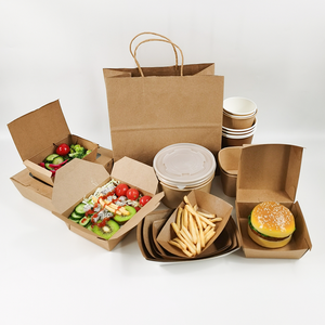 Food Grade Disposable Custom Printed Hot To Go Kraft Paper Chicken Box Fast Food Packaging Takeaway Burger Box Restaurant