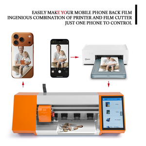 Máquina de Corte de Película Protectora de Pantalla de Hidrogel TPU EPU para Teléfonos Inteligentes, Diseño Nuevo, Corte Ilimitado, para iPhone 15 16 17 Pro Max, Color Naranja Cósmico - Product Image 4
