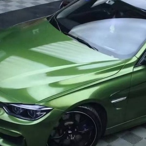 Factory Wholesale 1.52*17M Ultra Bright Metallic Green Car Vinyl Wrap Roll, Air Bubble Free, Custom Automotive Film - Product Image 2