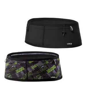 Ceinture de course à pied pour sports de plein air avec fonctions antivol, tissu en maille polyester léger et discret, poche pour gourde et poche latérale - Product Image 3