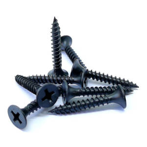 Vis à cloison sèche en acier à filetage fin, 3,5x25, pointues, phosphatées noires, de haute qualité, fabriquées en Chine/Taïwan, vente chaude - Product Image 3
