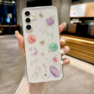 Custodia per telefono con Glitter pianeta cielo stellato di lusso per Samsung <span class=keywords><strong>Galaxy</strong></span> A56 A36 A06 A16 A04S A05S 5G A55 A35 A15 4G A25 A34 A54 A14 A23 - Product Image 1