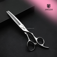 Ciseaux de coiffure professionnels 6 pouces en acier VG10 japonais, à 10 dents épaisses avec micro-creusures pour la dégaine des cheveux