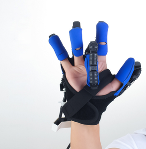 Juego de guantes de terapia de rehabilitación de manos: fuelle neumático + tiras de entrenamiento de dedos de silicona - Product Image 3