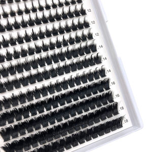 Pestañas Postizas Personalizadas con Logotipo, Estilo <span class=keywords><strong>Manga</strong></span>, Gruesas y Largas, de 12-25 mm, 300D, con Puntas, Venta al Por Mayor, Marca Privada - Product Image 4