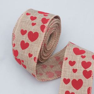Ruban en toile de jute filé de haute qualité Festiva 6,3 cm à motif œuf de Pâques pour la décoration de la Saint-Patrick et de Pâques, 10 yards/rouleau - Product Image 3