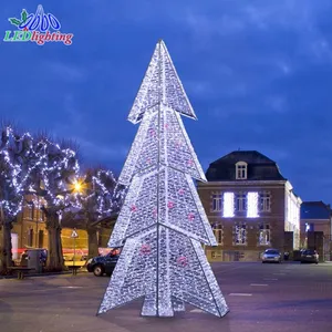 New design artificial christmas led light 3d tower motif trees