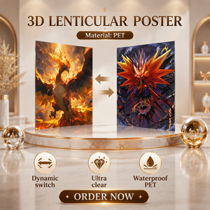 500 แบบ ดีไซน์ภาพเคลื่อนไหว 3 มิติ ขนาด 40*30 ซม. ภาพเลนติกูลาร์ 3 มิติ อนิเมะ มอลเทรส ซาปโดส โปสเตอร์เลนติกูลาร์ 3 มิติ โปสเตอร์ภาพยนตร์ ภาพตกแต่งผนัง - Product Image 3