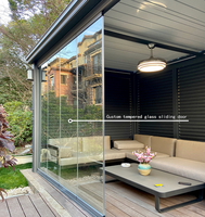 Pérgola Motorizada de Aleación de Aluminio para Exteriores, Color y Tamaño Personalizados, LED, Garantía de 3 Años, Cubierta de Techo Abatible Impermeable