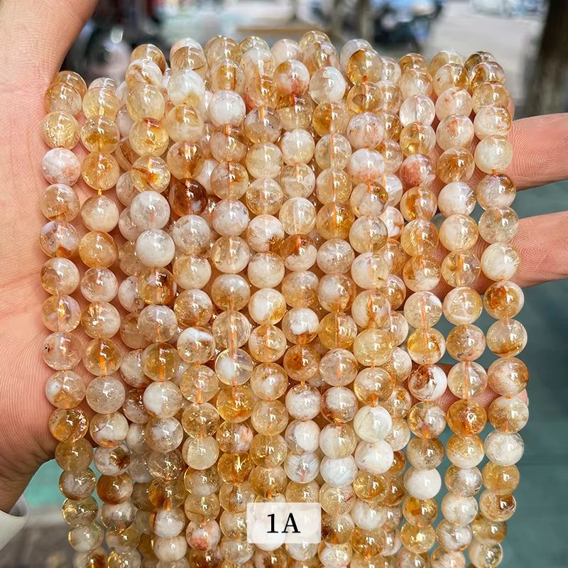 1A Natural Golden Quartz Beads