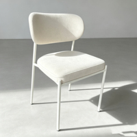 Chaise de salle à manger sans accoudoirs en cuir PU avec structure métallique pour la maison, le bureau, l'hôtel, le restaurant, vente en gros