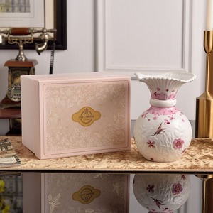 Modern Ceramic Porcelain Eco-friendly Tabletop <b>Floor</b> <b>Vase</b> with Lemon Strawberry Simulation in <b>White</b> for Home & Hotel Decor - Product Image 1