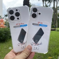 Coque de téléphone portable en gros, transparente en TPU de 1,5 mm, pour iPhone 14 15 16 17 Air Pro Max