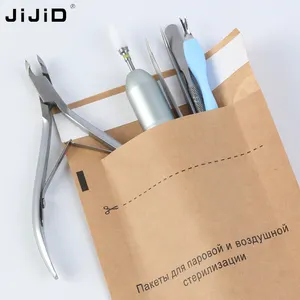 Jijid 75*150Mm Hoge Temperatuur Droge Warmte Sterilisatie Zakje Desinfectie Kraft Tas Voor Beauty Nail Salon