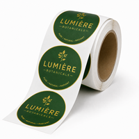 Étiquettes de produits personnalisées, adhésives, en vinyle, avec film holographique, imperméables, pour la marque, les cadeaux, les remerciements, autocollants en papier avec logo holographique en rouleau