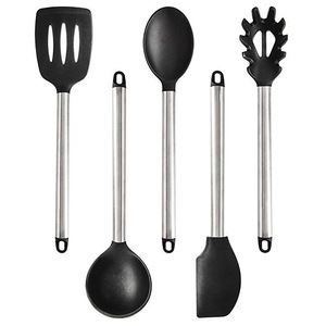 Utensili da cucina in silicone con manico in acciaio inossidabile 430 - Product Image 5