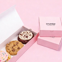 Boîte cadeau en carton alimentaire recyclable avec laminage mat et revêtement UV pour l'emballage de biscuits et de desserts avec logo personnalisé