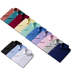 Shangjie estiva camicia da ufficio elasticizzata da <span class=keywords><strong>uomo</strong></span> di alta qualità in cotone tinta unita traspirante <span class=keywords><strong>abito</strong></span> sportivo <span class=keywords><strong>Slim</strong></span> <span class=keywords><strong>Fit</strong></span> - Product Image 4
