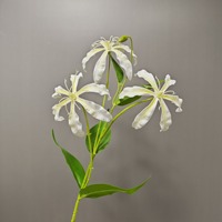 KEWEI T843 Premium Real Touch 3 Köpfe Flame Lily Künstliche Blumen Luxus Hochzeit Mittelstücke zum Valentinstag